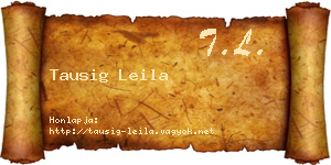 Tausig Leila névjegykártya